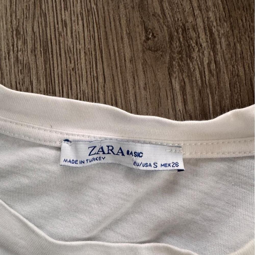 Zara White Perfume Graphic Baby Tee - Picture 4 of 5